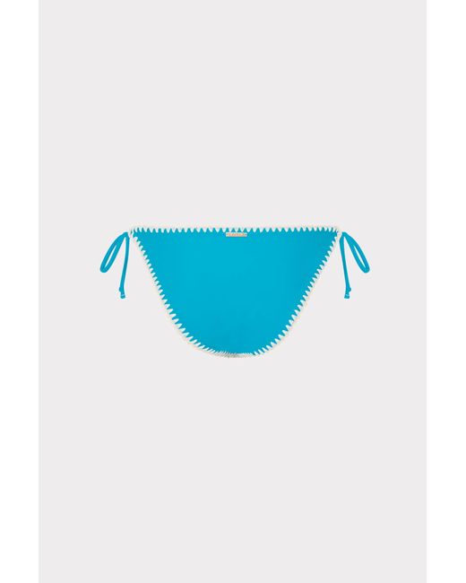 MILLY Blue Solid Bikini Bottom