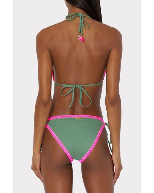 MILLY Blue Solid Bikini Bottom
