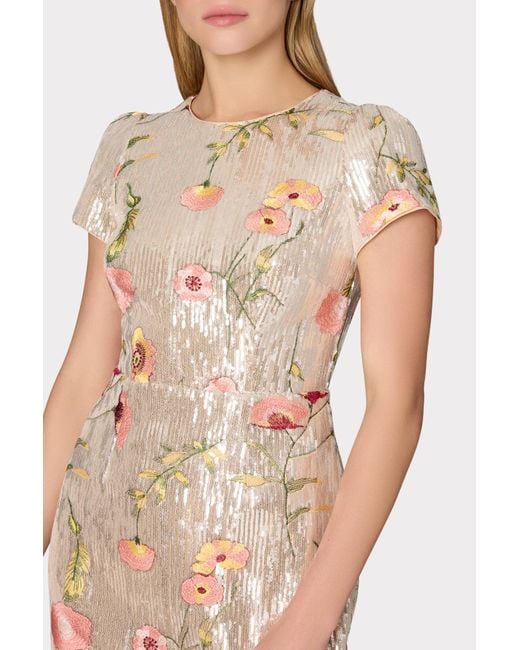 MILLY Multicolor Tahlia Floral Sequins Embroidery Dress