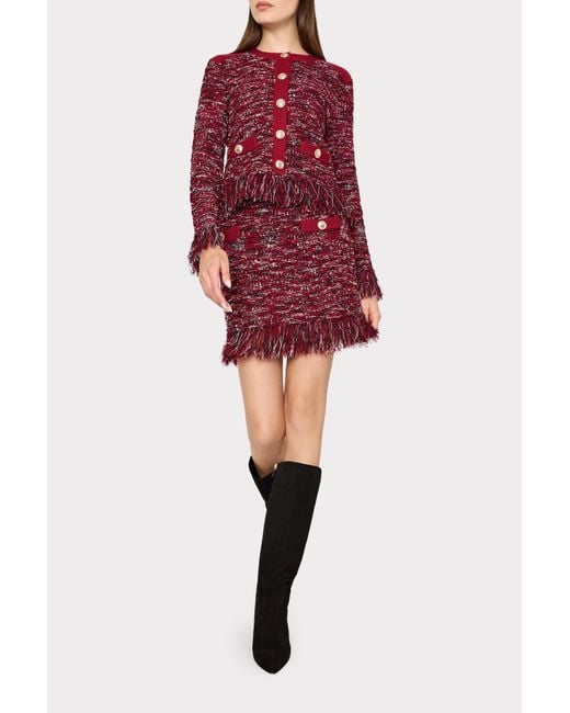 MILLY Kaia Textured Knit Cardigan Jacket