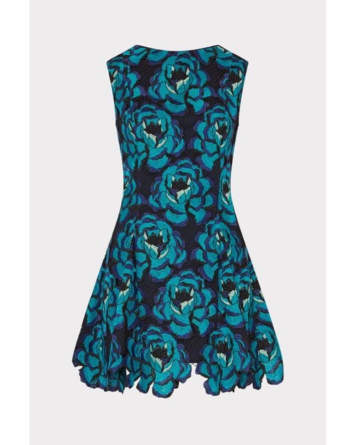 MILLY Blue Blossom Mini Dress | Lyst