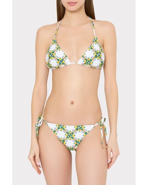 MILLY Blue Lemon Tile Bikini Bottom