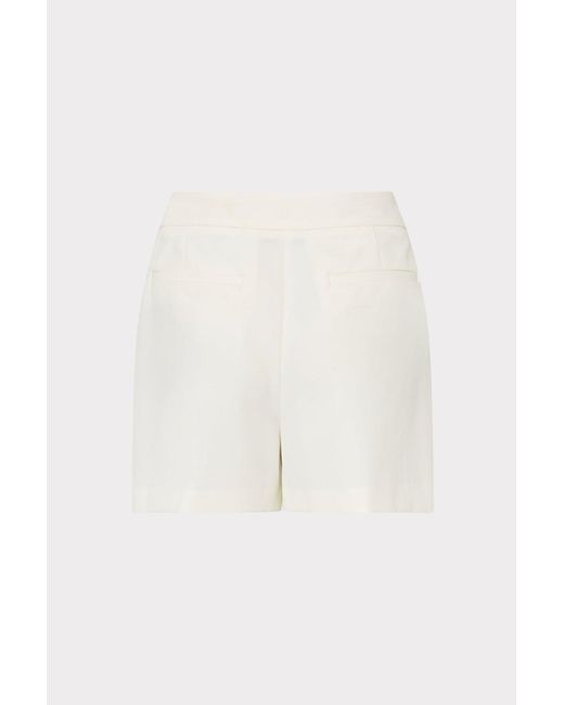 MILLY White Aria Cady Button Shorts