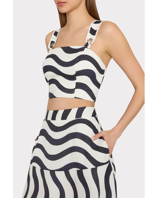 MILLY Multicolor Lenox Printed Top