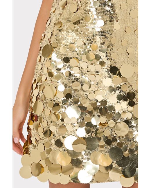 milly gold sequin dress Milly Raz Metallic Rib Fringe Dress - Gold main image 1