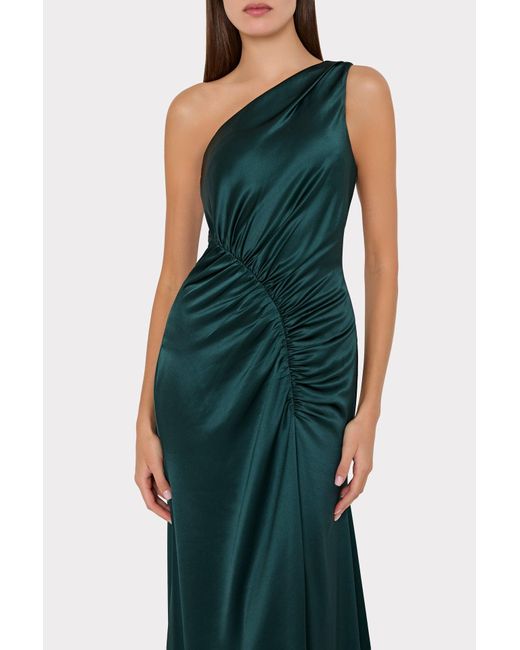 green emerald velvet dress Aurea Slinky Jersey Strapless A-Line Midaxi Dress in Emerald Green main image 1