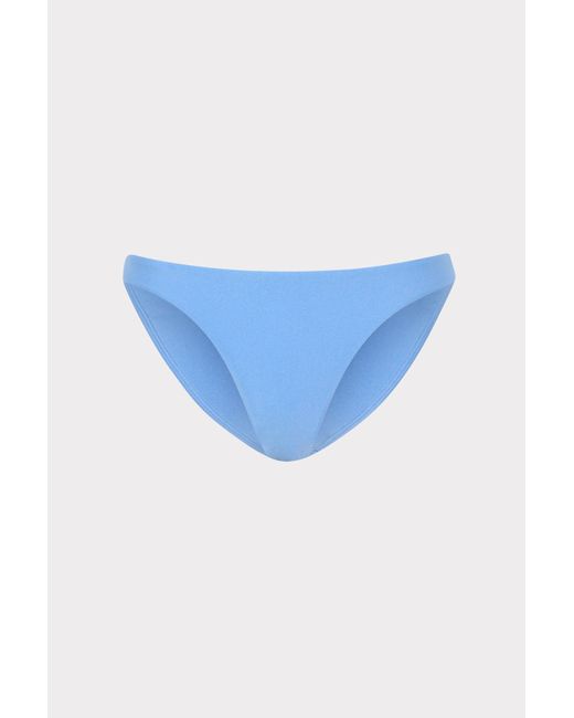 MILLY Blue Margot Gloss Bikini Bottom