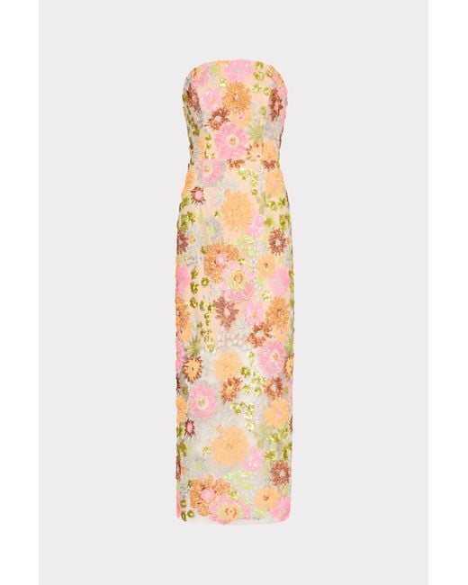 knee length dresses for ladies Kait Floral Sequin Dress in Navy main image 1