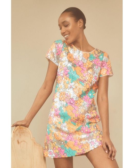 Milly hexagon floral jill dress discount