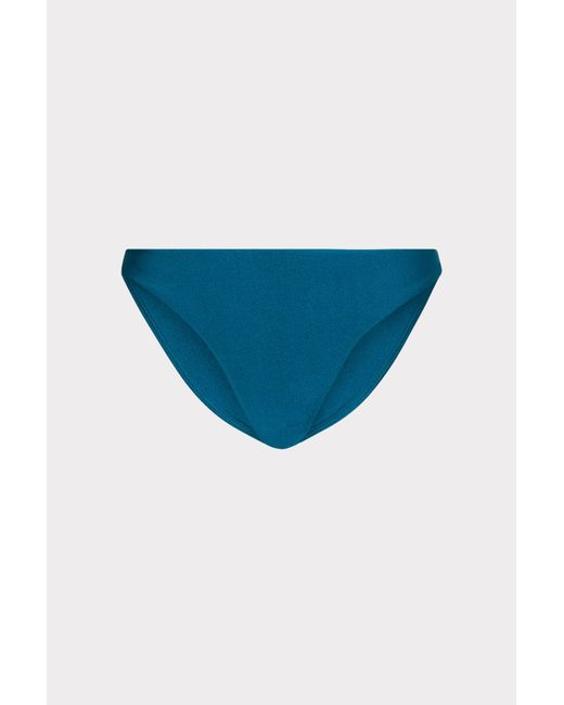 MILLY Blue Margot Gloss Bikini Bottom