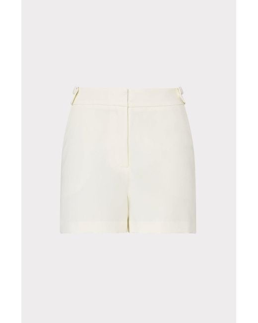MILLY White Aria Cady Button Shorts