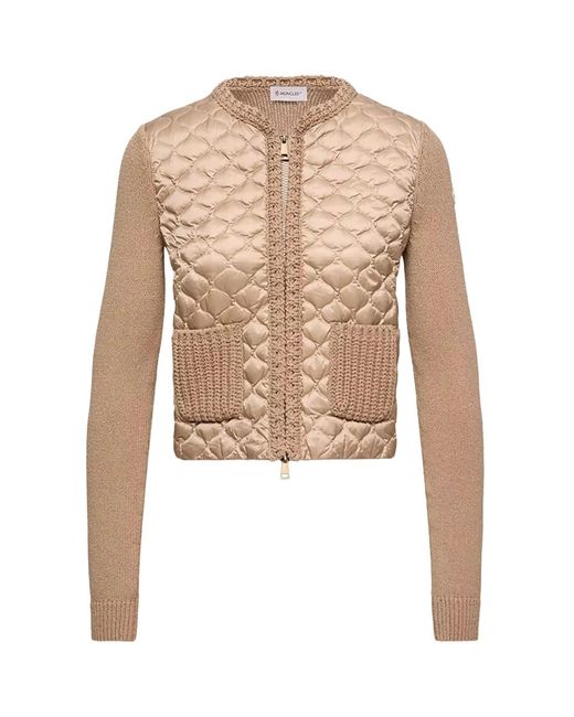 Moncler White Quilted Cardigan