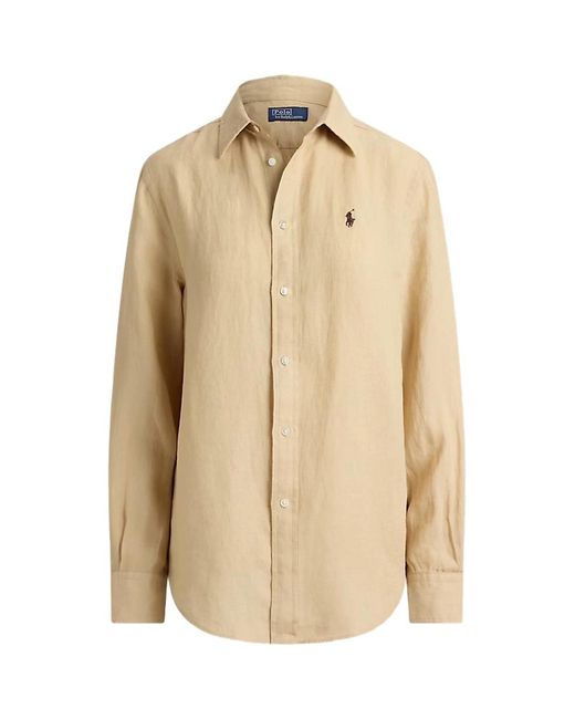 Ralph Lauren Natural Linen Shirt Dune Tan