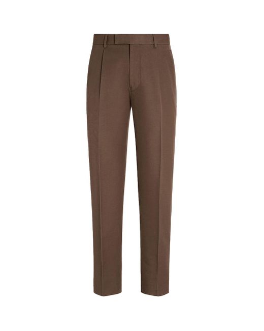 Zegna Brown Chino Trousers for men