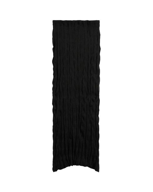 Totême Black Crinkled Knit Skirt