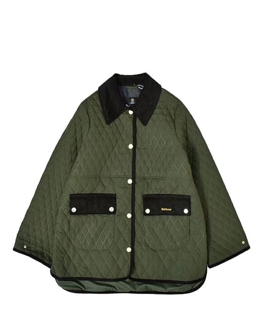 Barbour Green Whickham Quilted Jacket Shadow Classic