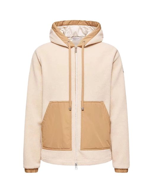 Moncler Natural Teddy Hoodie Light for men
