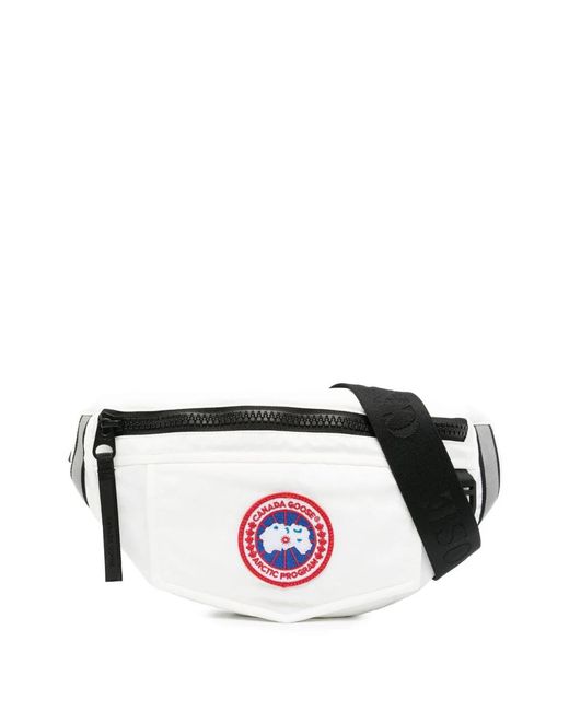 Canada Goose Black Logo Patch Belt Bag for men