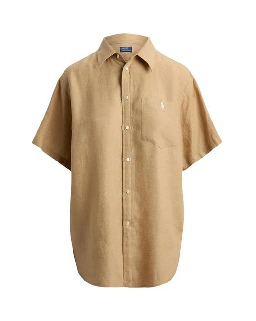 Polo Ralph Lauren Natural Ralph Lauren Patch Pocket Linen Shirt