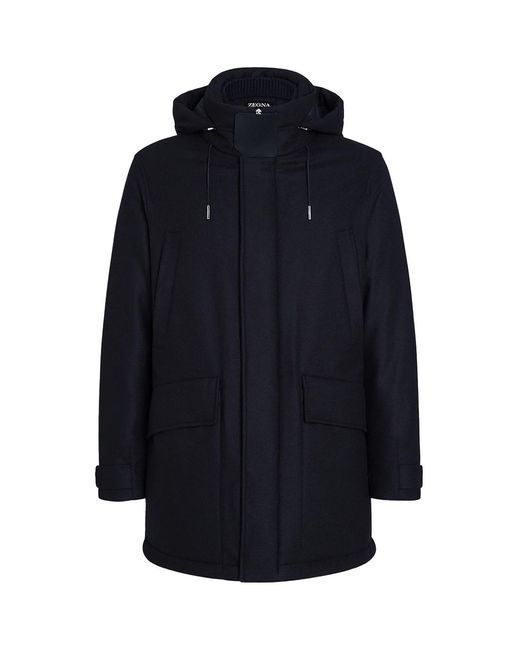 Zegna Blue Technical Parka for men