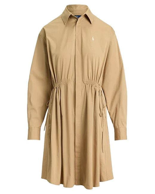 Polo Ralph Lauren Natural Ralph Lauren Drawcord Dress Camel