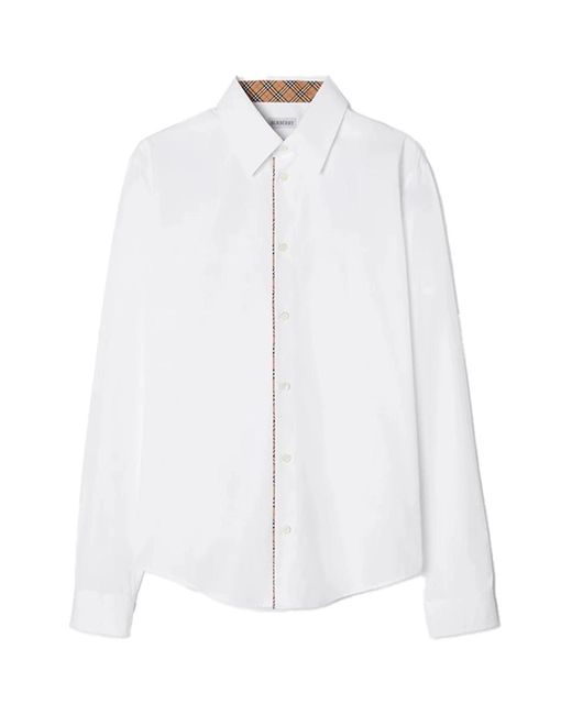 Burberry White Classic Fit Shirt for men