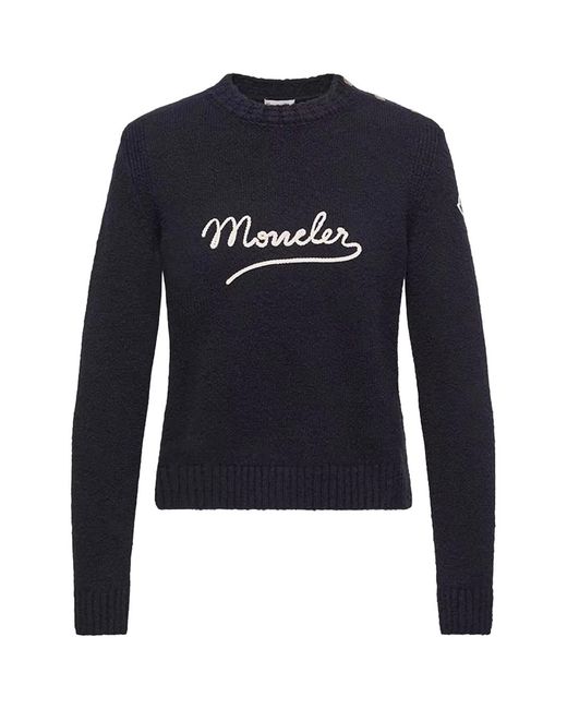 Moncler Blue Girocollo Jumper