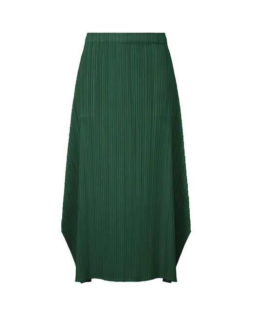 Issey Miyake Green Pleats Please Skirt Dark