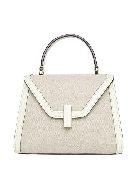 Valextra White Iside Top Handle Bag Light