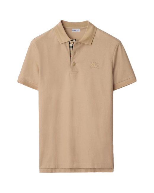 Burberry Natural Eddie Polo Shirt Soft Fawn for men