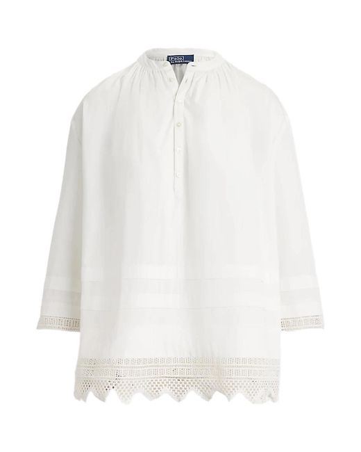 Polo Ralph Lauren White Ralph Lauren Cotton Round-Neck Shirt