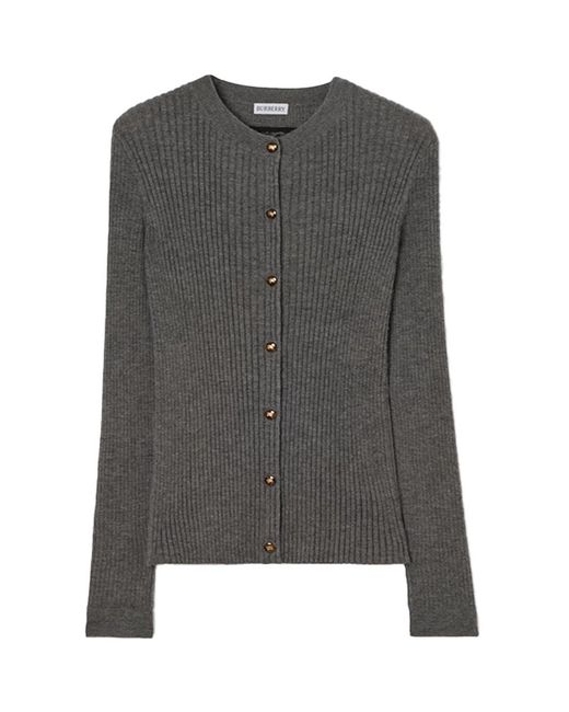 Burberry Gray Cashmere Cardigan Mel