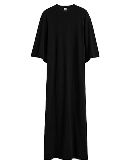 Totême Black Merino Knit Tee Dress