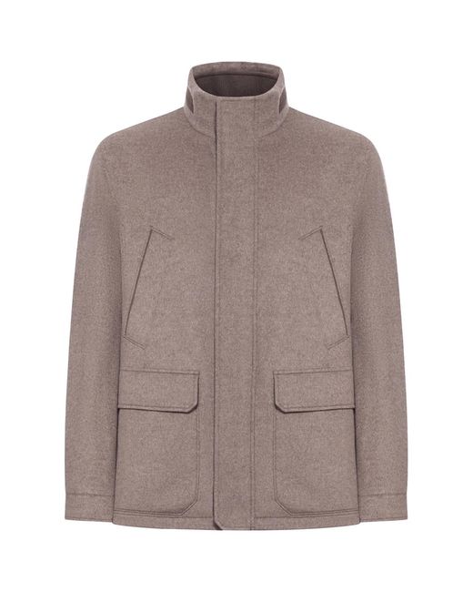 Zegna Brown Cashmere Jacket for men