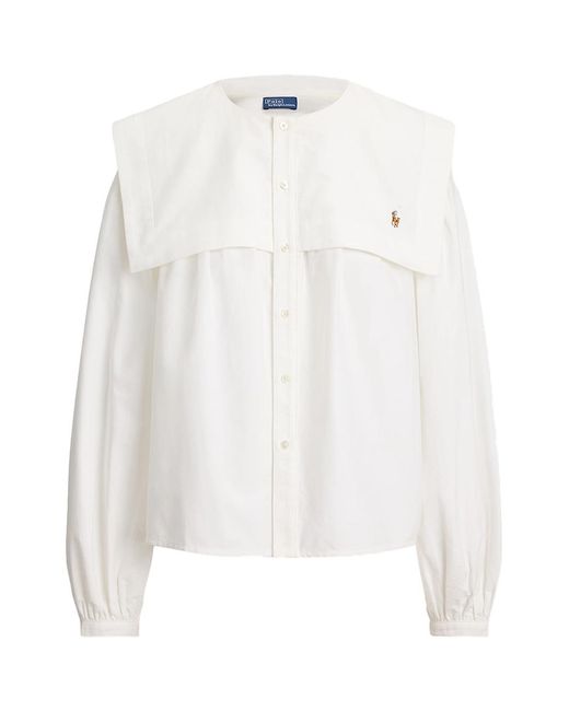 Ralph Lauren White Polo Blouse Shirt