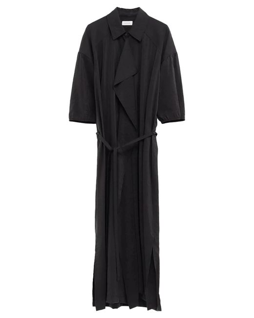 Lemaire Black Asymmetrical Shirt Dress