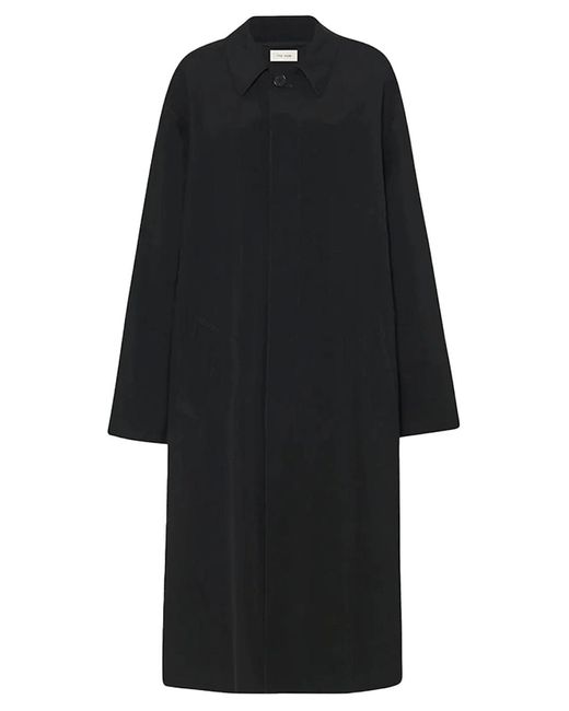 The Row Black Rocco Wool Coat