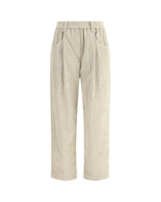 Brunello Cucinelli Natural Corduroy Trousers Cool