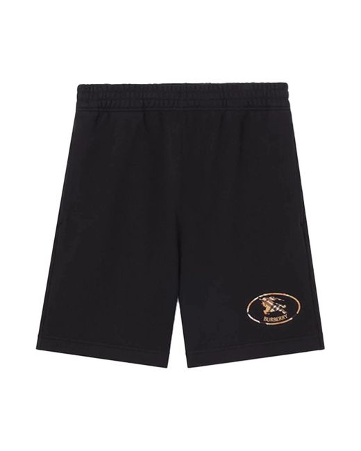 Burberry Black Knight Stamp Shorts for men