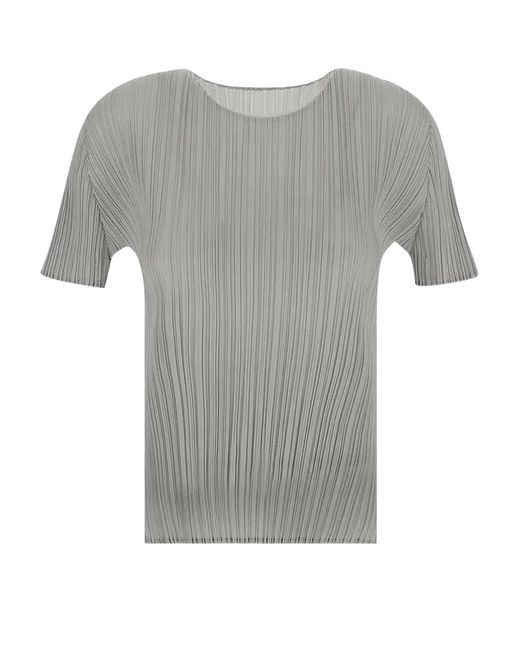 Issey Miyake Gray Pleats Please Top