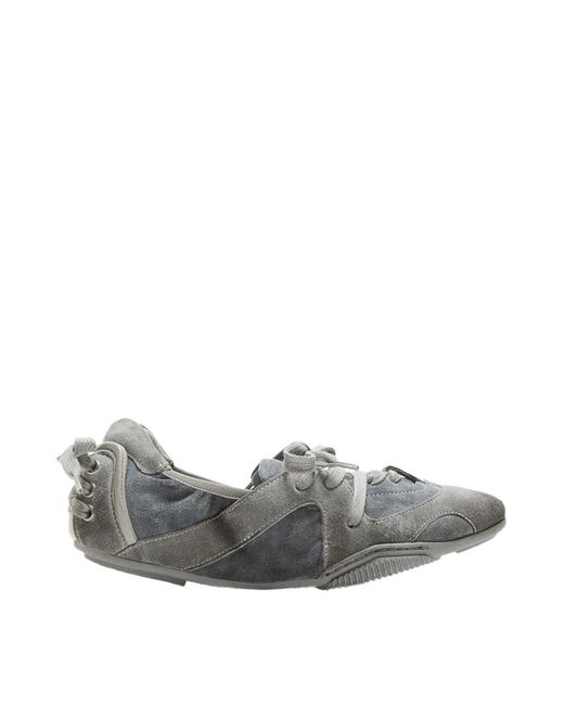 Acne Gray Lace Up Shoes Multi