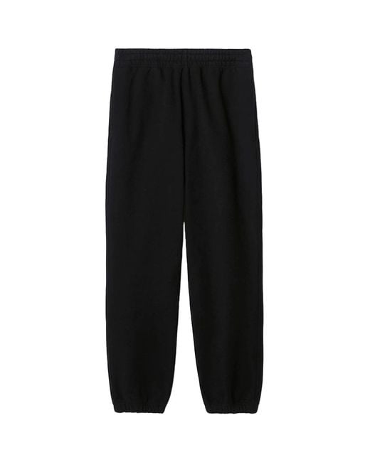 Burberry Black Check Label Pants for men