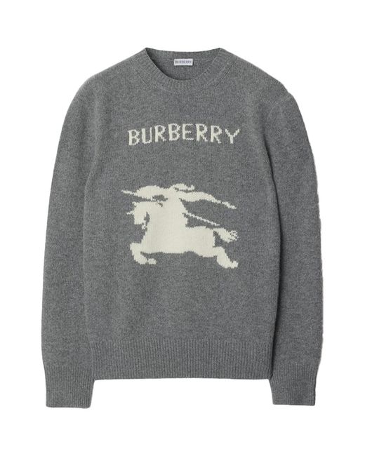 Burberry Gray Ekd Wool Cashmere Sweater for men