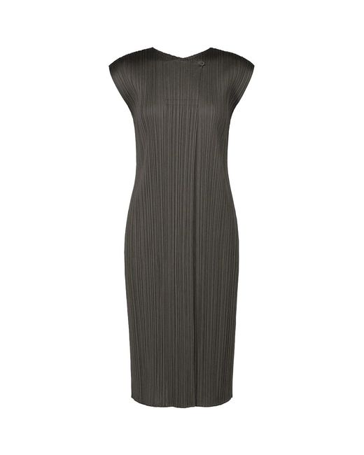 Pleats Please Issey Miyake Gray Pleats Please Monthly Colors June Dress Charcoal