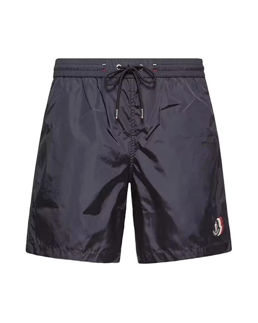 Moncler Blue Logo Swim Shorts for men