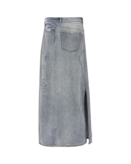 MM6 by Maison Margiela Gray Asymmetric Denim Skirt L