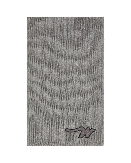 Weekend by Maxmara Gray Bardies Wool Scarf for men
