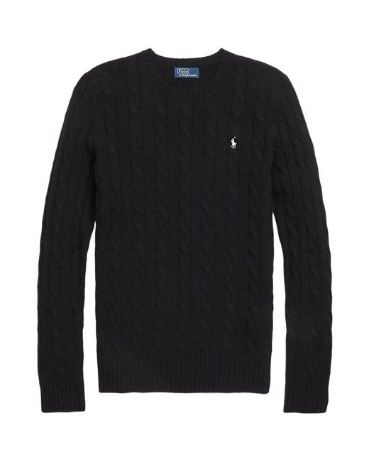 Polo Ralph Lauren Black Ralph Lauren Wool-Cashmere Crewneck Jumper