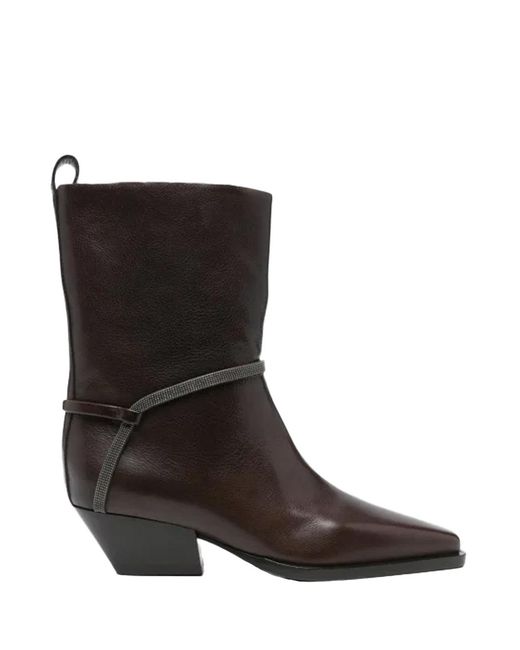Brunello Cucinelli Black Ankle Boots