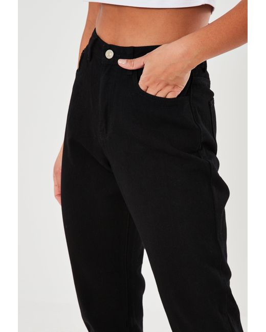 black high waisted mom jean